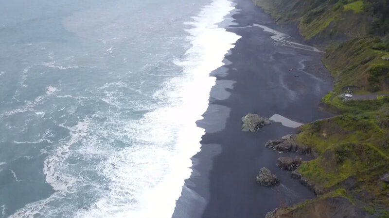 black sands beach