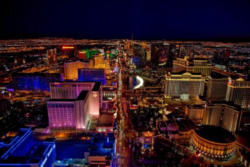 Aerial Photography of Las Vegas City during Evening
