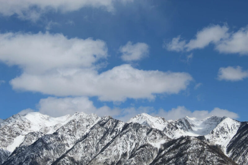 Mountains in Durango after snowing