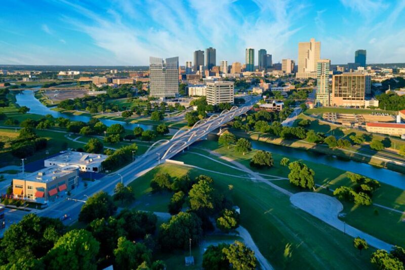 Aerial View of Downtown Fort Worth, Texas | Does it Snow in Fort Worth, Texas?