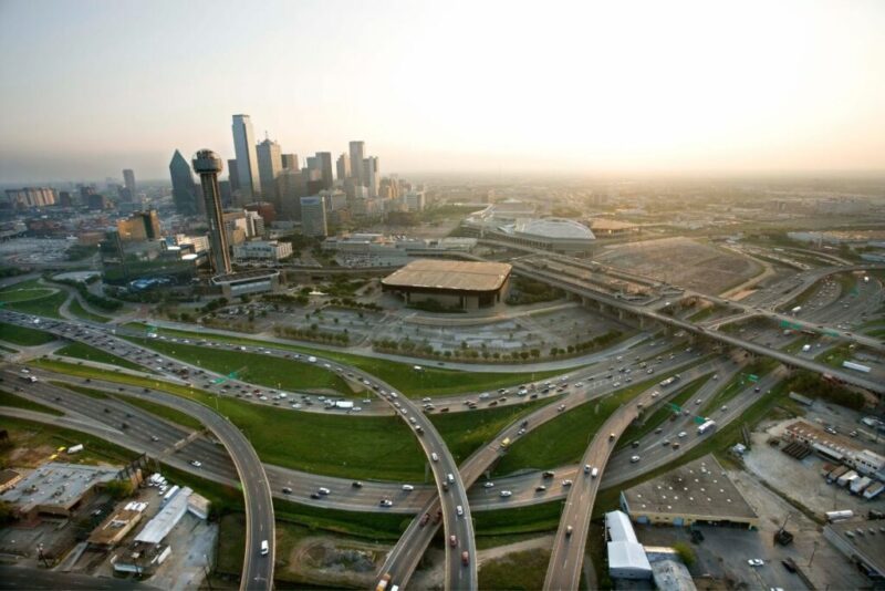 Aerial view of downtown Dallas, Texas | Does it Snow in Dallas, Texas?
