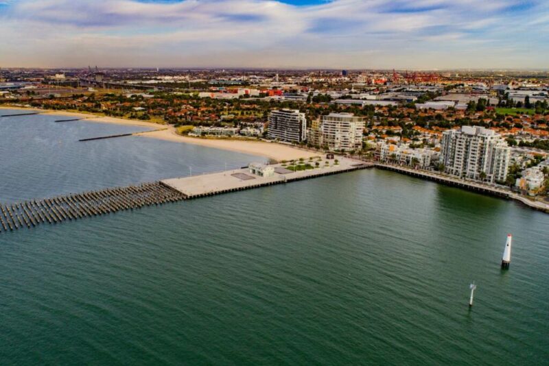 Areal View of Port Melbourne and Princes Pier