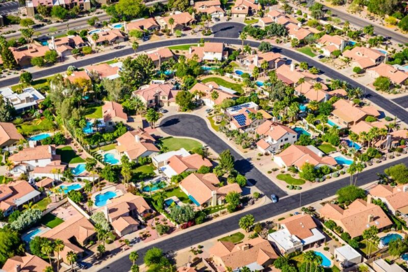 Areal View of Scottsdale, Phoenix, Arizona | Does it Snow in Scottsdale, Arizona?