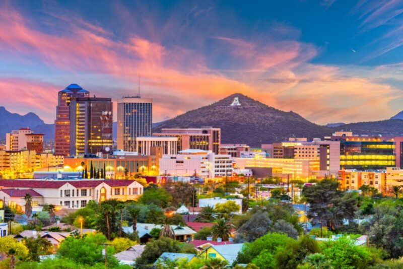 Areal View of Tucson, Arizona, USA