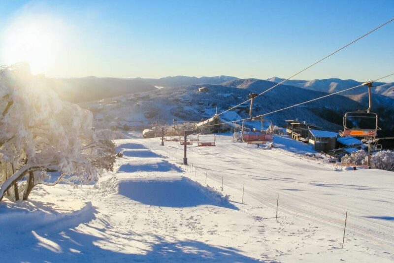 Bourke St at Mt Buller during Winter in Australia