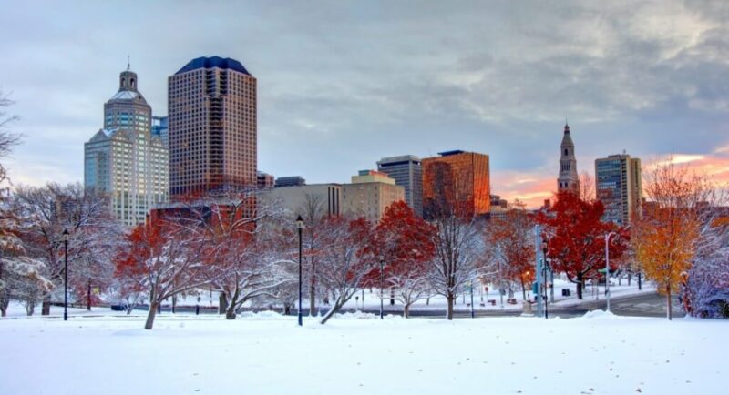 Does It Snow In Connecticut? | Bushnell Park in Hartford, Connecticut