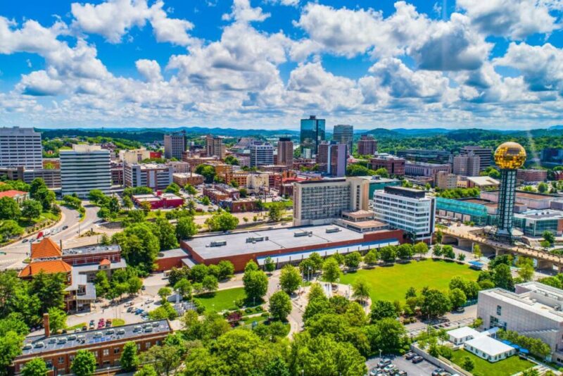 Areal View of Knoxville, Tennessee, USA Skyline | Does it Snow in Knoxville, Tennessee?