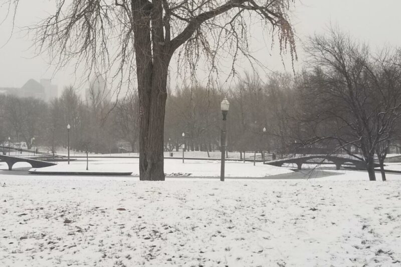 Pittsburgh Park in winter after Snowfall