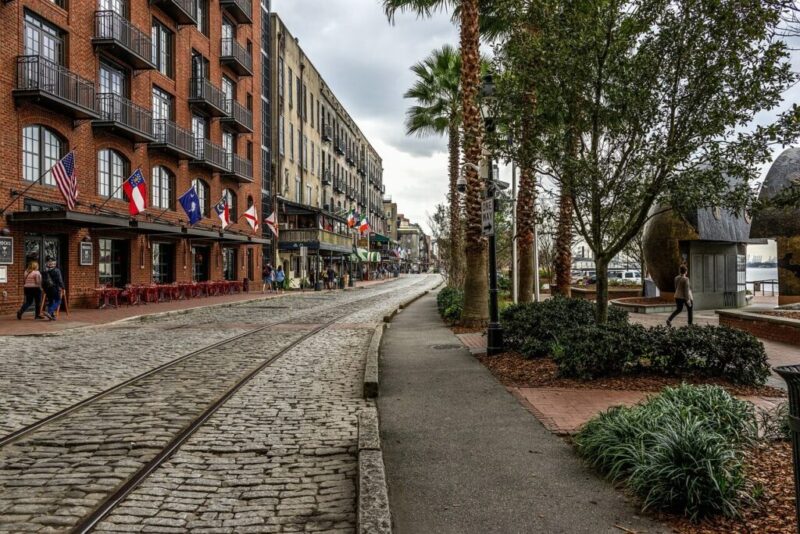 River Street, Savannah, Georgia, USA | Snow in Savannah?