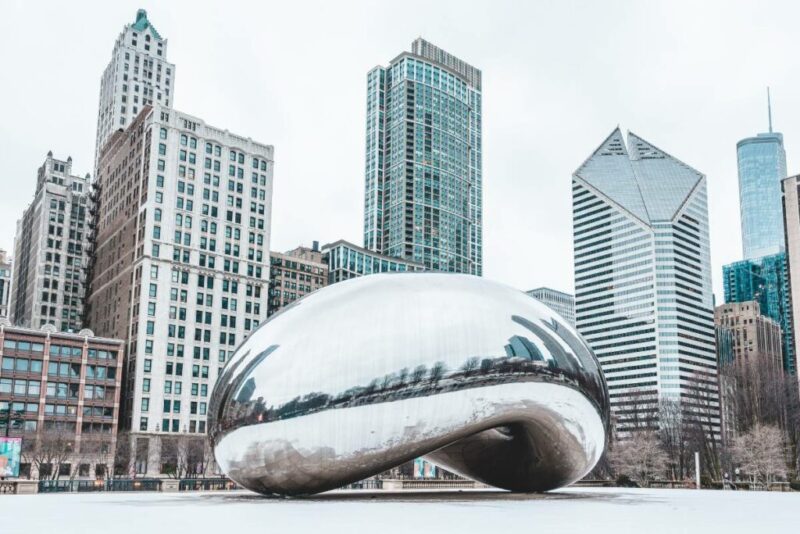 The Cloud Gate in Millennium Park Chicago, Illinois