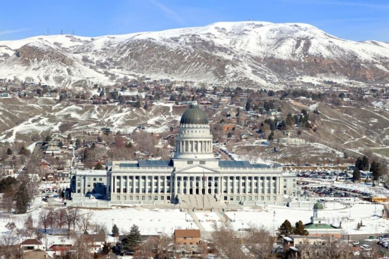 Utah Capital Building in Salt Lake City, USA in Winter | Does it Snow in Salt Lake City, Utah?