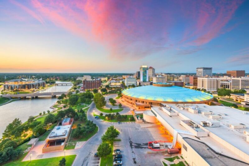 Wichita, Kansas, USA Downtown Skyline | Does it Snow in Kansas?