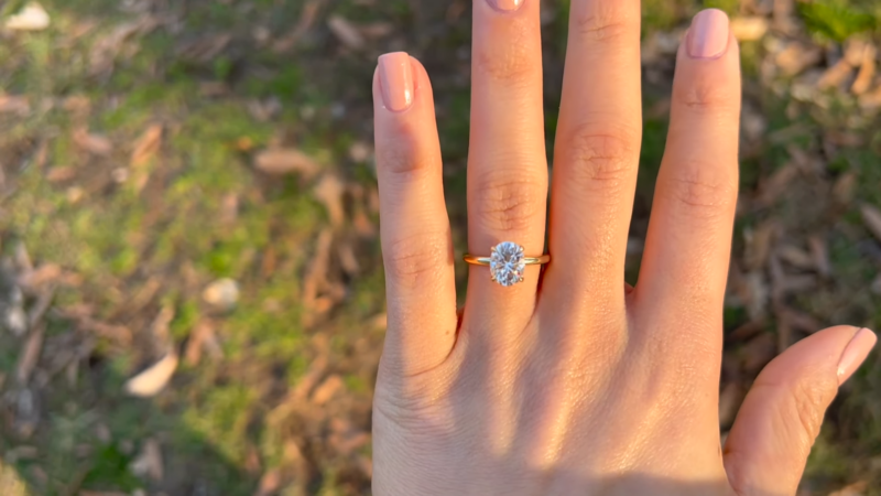 Moissanite Engagement Ring